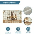 thumbnail image 6 of Zhourta Happy Easter Placemats Spring Easter Place Mats Vintage Dining Table Decorations Bunny Chick Easter Holiday Table Mats for Kitchen Dining Decoration 11.81x17.71Inch, 6 of 6