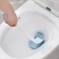 thumbnail image 6 of Long 19 Inch Toilet Brush with Upward Stiff Bristles, Edge Cleaning Tool, Non-Slip Ergonomic Grip & Ventilated Hangable Design for Quick Drying (Blue), 6 of 6