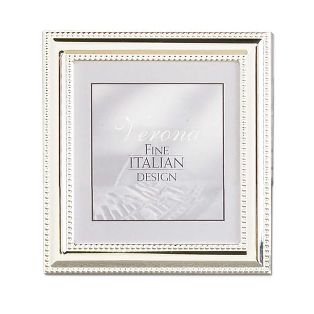Lawrence Frames 5x5 Metal Picture Frame SilverPlate with Delicate