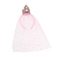 thumbnail image 1 of Mujeres ñas Princesa Tiara Corona Diadema Encaje Tul Cabello Belleza Aro de pelo rosa Zulema Diadema de cumpleaños para niñas, 1 of 8