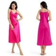 thumbnail image 4 of FLMEI Women's Silk Nightgown Sleepwear Adjustable Spaghetti Long Nightgown Sleep Dress Strap Nightwear V Neck Slip Dress S-XL, 4 of 8