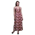 thumbnail image 1 of Bimba Robe Longue Maxi à Bretelles Spaghetti Ajustables à Imprimé Floral, Tenue de Plage d'Été - XX-Grand, 1 of 6