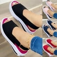 thumbnail image 5 of NGTEVOOS Women's Summer Comfy Open Toe Ankle Strap Sandals Beach Casual Shoes, 5 of 5