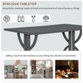 thumbnail image 5 of 6-Piece Dining Table Set, Modern Rectangular Wood Table with 4 Upholstered Chairs and 1 Bench, Kitchen Table with Unique Legs for Dining Room and Kitchen, Gray, 5 of 9