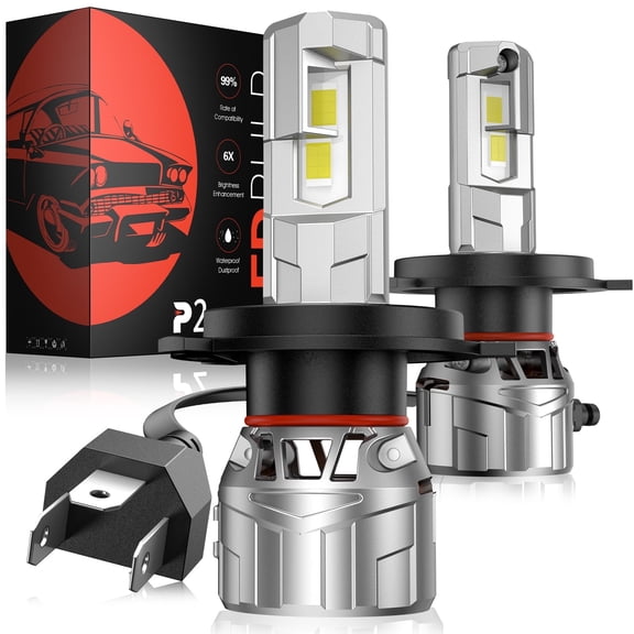 SPEEDWOW P2 Wide Voltage 9 - 32V 130W 6500K 40000LM IP65 Rated LED Headlight Bulbs (2 Pcs) Fit for 9005/HB3