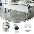 thumbnail image 4 of Flash Furniture Palmer 72"W x 24"D Foldable Training Room Table Laminate White Tabletop/Gray Frame, 4 of 17