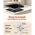 thumbnail image 2 of Empava 23.2x20.5" Electric Cooktop, 4 Burner Glass Stove 240V, Sensor Touch + Timer & Lock, 9 Power Levels for Slow Cooking & Frying, 2 of 6