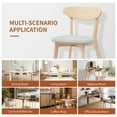 thumbnail image 7 of PHOYAL Dining Chairs Set of 2, Breathable Linen Fabric Curved Kitchen Chairs for Dining Room, Natural, 7 of 7