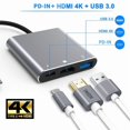 thumbnail image 3 of Adaptador AV Battony Multiport con HDMI 4K, USB 3.0 y USB-C, 3 of 6