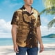 thumbnail image 3 of Fotbe Egyptian Cat Pharaoh Magic Camisa Hawaiana para Hombre Unisex – Camisa Casual de Verano con Botones de Manga Corta de Algodón y Lino,Large, 3 of 7