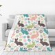 thumbnail image 1 of Balery Easter Rabbit Manta de Felpa Suave y Acogedora – Cobija de Franela Aterciopelada para Cama, Lavable y Cálida para Sofá, Mascotas, Transpirable-50"x40", 1 of 7