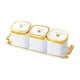 thumbnail image 3 of Caja de condimentos con tapa y bandeja Caja de condimentos 3 rejillas Organizador de especias Condimento blanco, 3 of 9