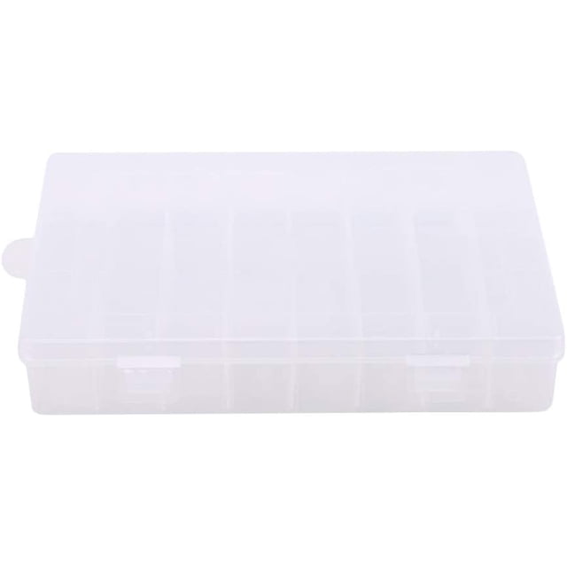 Boîte de Rangement Compartimentée pour Artisanat, Organisateur de Perles Transparent Ajustable pour Fabrication de Bijoux, 24 Compartiments