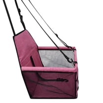 LAMIRO Small Dog Car Seat, Dog Car Booster Seat for Small Medium Dogs 5 - 20 lbs, Foldable Front Seat Safety, Breathable Mesh, Pink