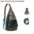 thumbnail image 3 of Owl Moonlight Fantasy Sling Backpack - Owl and Magical Night Sky Print Crossbody Bag (Fluffy Snowy Owl Design, Multi-Compartment Storage), 3 of 4