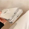 thumbnail image 2 of Funda de carga inalámbrica Magsafe transparente de lujo para iPhone16 15 14 13 12 11 Pro Max Plus Mini cubierta de parachoques transparente magnética, 2 of 5