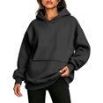 thumbnail image 2 of NominalSnug Hoodies for Women Fall Long Sleeve Tops Drawstring Hooded Sweatshirts with Pockets, 2 of 8