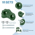 thumbnail image 3 of Rock Climbing Holds, 10 Pcs Small Climbing Rock Wall Grips with Double Hole for Playground Accessory, Green-B, 3 of 7