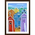 thumbnail image 2 of Art.com Rainbow Beach Huts Art Print by Peter Adderley, Brown Frame Wall Art, 32" x 44", 2 of 5