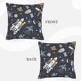thumbnail image 3 of Bingfone Space Cars Linen Throw Pillow Covers Cushion Case Pocket Button Vintage Farmhouse Pillowcase For Sofa Couch Bed 20"X20", 3 of 9