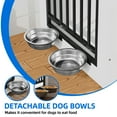 thumbnail image 5 of Dextrus Large Dog Crate Furniture, 39in Wooden Indoor Dogs Kennel Furniture with Adjustable Feet and Removable Bowls,for Small Dogs up to 70 lbs,39.7" L x 25" W x 27.9" H, 5 of 6