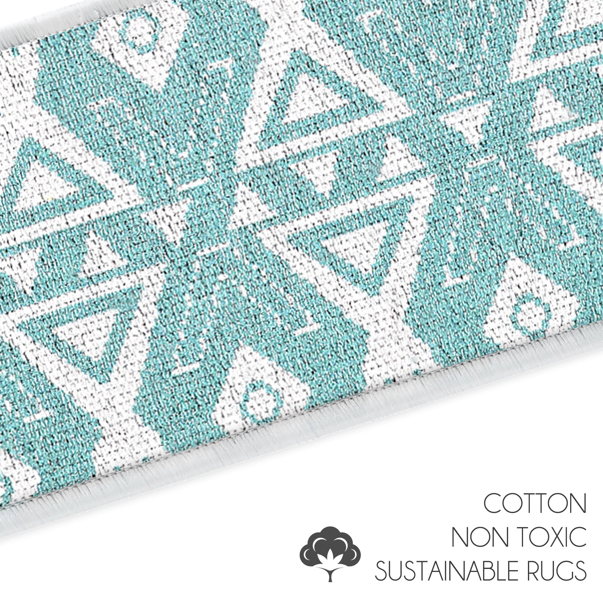 SussexHome Hairband Design 9" X 28" Stair Treads - 70 % Cotton Anti-Slip Carpet Strips for Indoor Stairs-Easy to Install Stair Treads with Double Adhesive Tape-Safe, Extra-Grip, 4-Pack-Teal