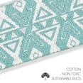 thumbnail image 5 of SussexHome Hairband Design 9" X 28" Stair Treads - 70 % Cotton Anti-Slip Carpet Strips for Indoor Stairs-Easy to Install Stair Treads with Double Adhesive Tape-Safe, Extra-Grip, 7-Pack-Teal, 5 of 9