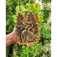 thumbnail image 5 of Wonder Care | Ganesha Lakshmi Statue Sculpted in Great Detail in Ivory Antique Finish - Ganesh Idol for Car | Home Decor | Mandir | Gift | Hindu God Idol, 5 of 6