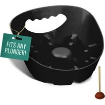 Plunger Tray - Universal Tray Made for Toilet and Sink Plungers - Black (Pack of 1)