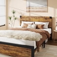 thumbnail image 2 of Eastvita King-Size Bed Frame Platform - With Wood Headboard/Metal Frame/Under Bed Storage/Support Legs/Noise-Free/No Box Spring Needed/Easy Assembly - Rustic Brown, 2 of 7