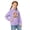 Purple, variant on Cow Print Hoodie Girls Printed Pattern Long Sleeve with Pockets Casual Warmth Crop Tops Children Fall Winter Kids Clothes Girls