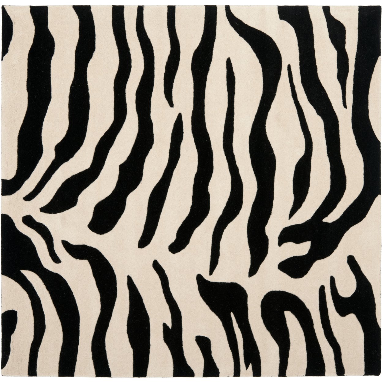 SAFAVIEH Soho Frazier Zebra Striped Wool Area Rug, Beige/Black, 7'6" x 9'6"