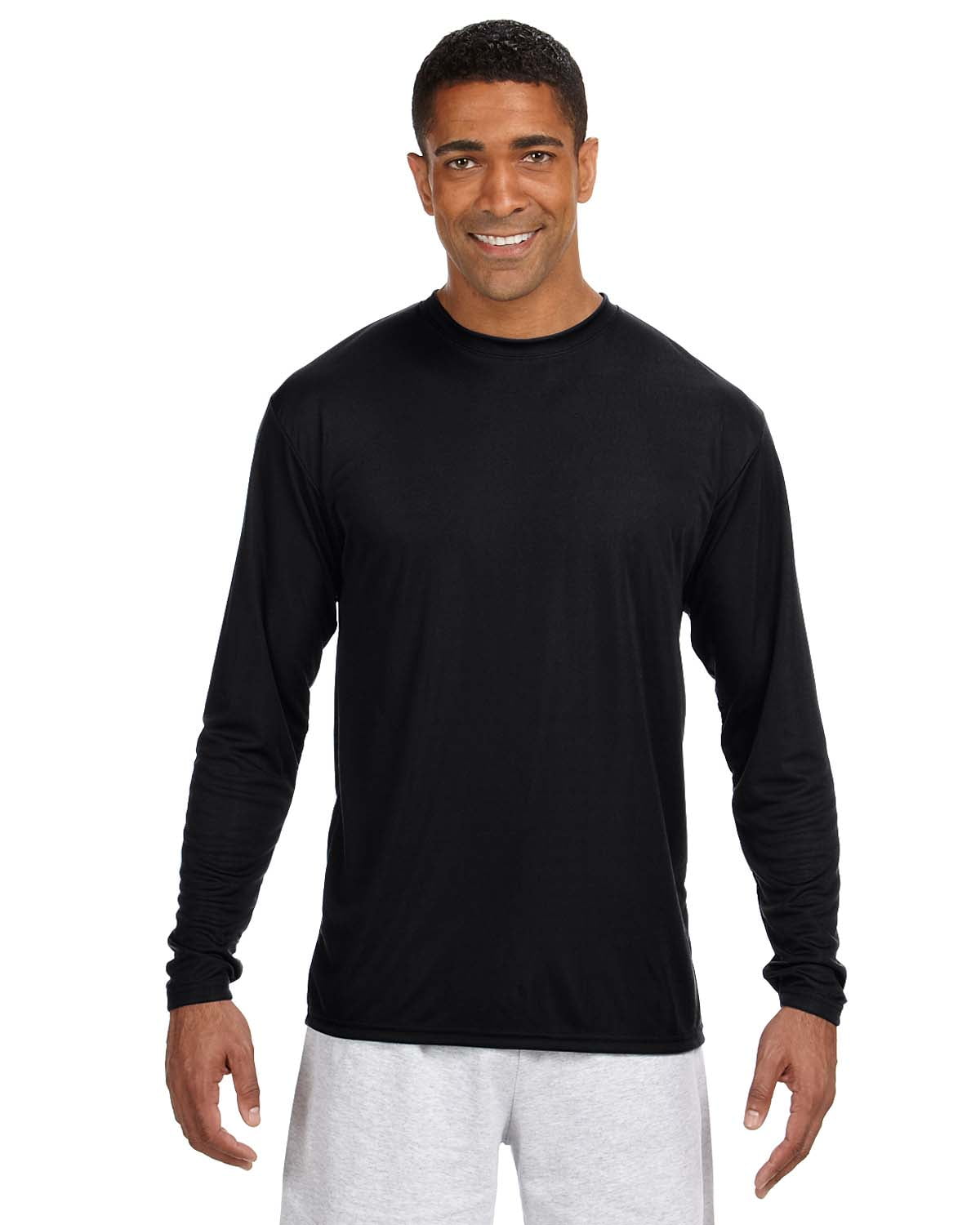 A4 Men's Cooling Performance Long Sleeve Crew T-Shirt N3165 A4 Men's Cooling Performance Long Sleeve Crew T-Shirt N3165