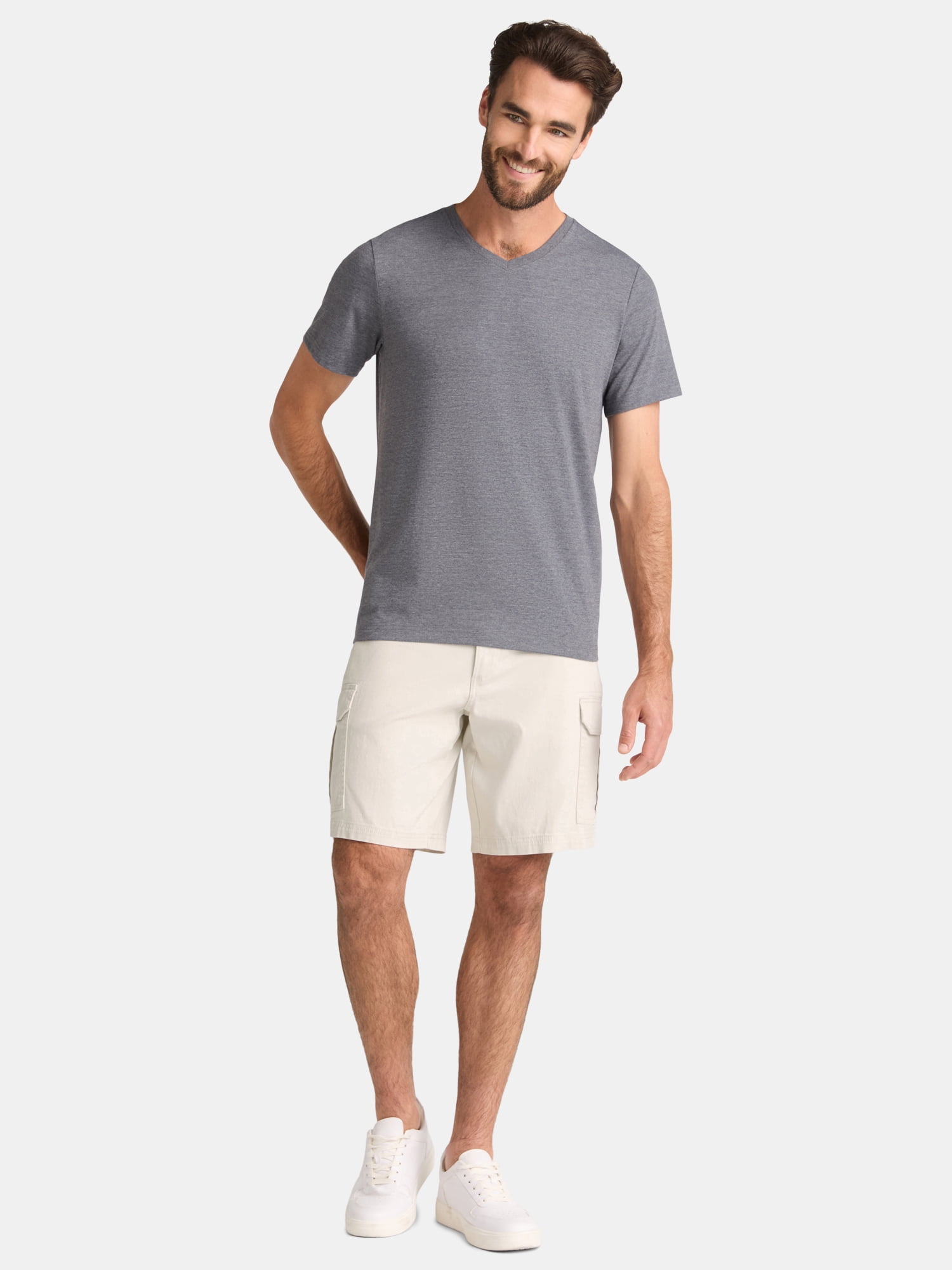 George Men's and Big Men's Lightweight V-Neck Tee with Short Sleeves, Sizes XS-3XL