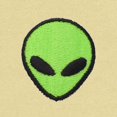 thumbnail image 2 of Dalix Alien Embroidered Fleece Crewneck Long Sleeve Sweatshirt Mens in French Vanilla S Small, 2 of 5