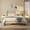 3 Pieces-Beige, variant on Asofer Queen Upholstered Platform Bed Frame, Modern Linen Bed with Wingback Headboard, Metal Platform, No Box Spring Needed, Beige