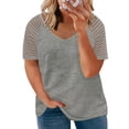 thumbnail image 2 of HOTAPEI Plus Size Tops for Women Short Sleeve Womens Tops V Neck T Shirts Casual Summer Tops, 2 of 4