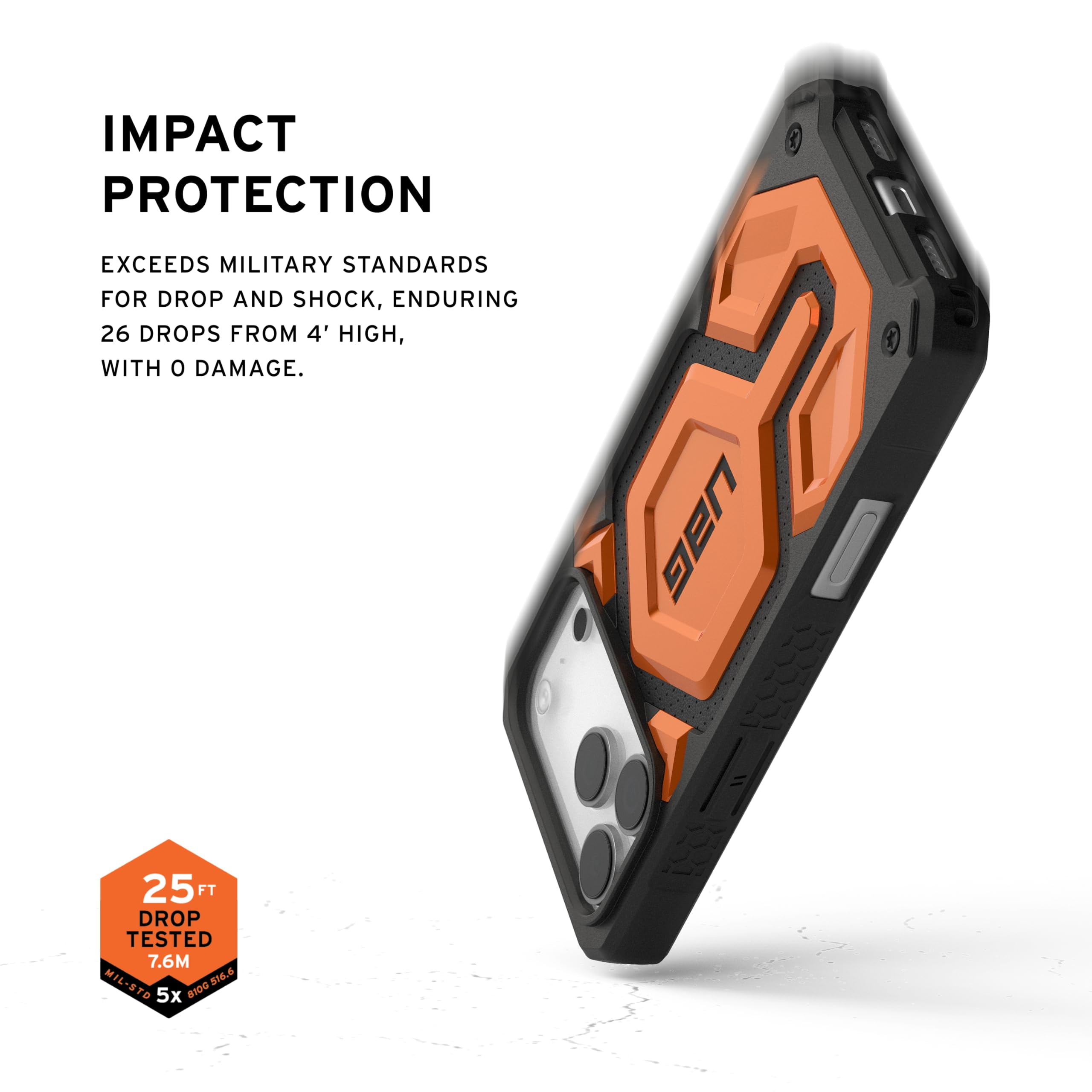 UAG iPhone 17 Pro Max Case Monarch Pro - Compatible with MagSafe Military Grade Protective Cover, Orange