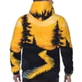 thumbnail image 7 of Sikiie Sunset River Pine Trees Men's Hoodie, Essentials Hoodie, Sweatshirt, Pullover Hooded Sweatshirt for Men-Small, 7 of 7
