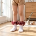 thumbnail image 5 of Toddler Girl Bow Socks Lace Ruffle Frilly Dress Sock Soft Cotton Cute Princess Ankle Socks*1pc, 5 of 6