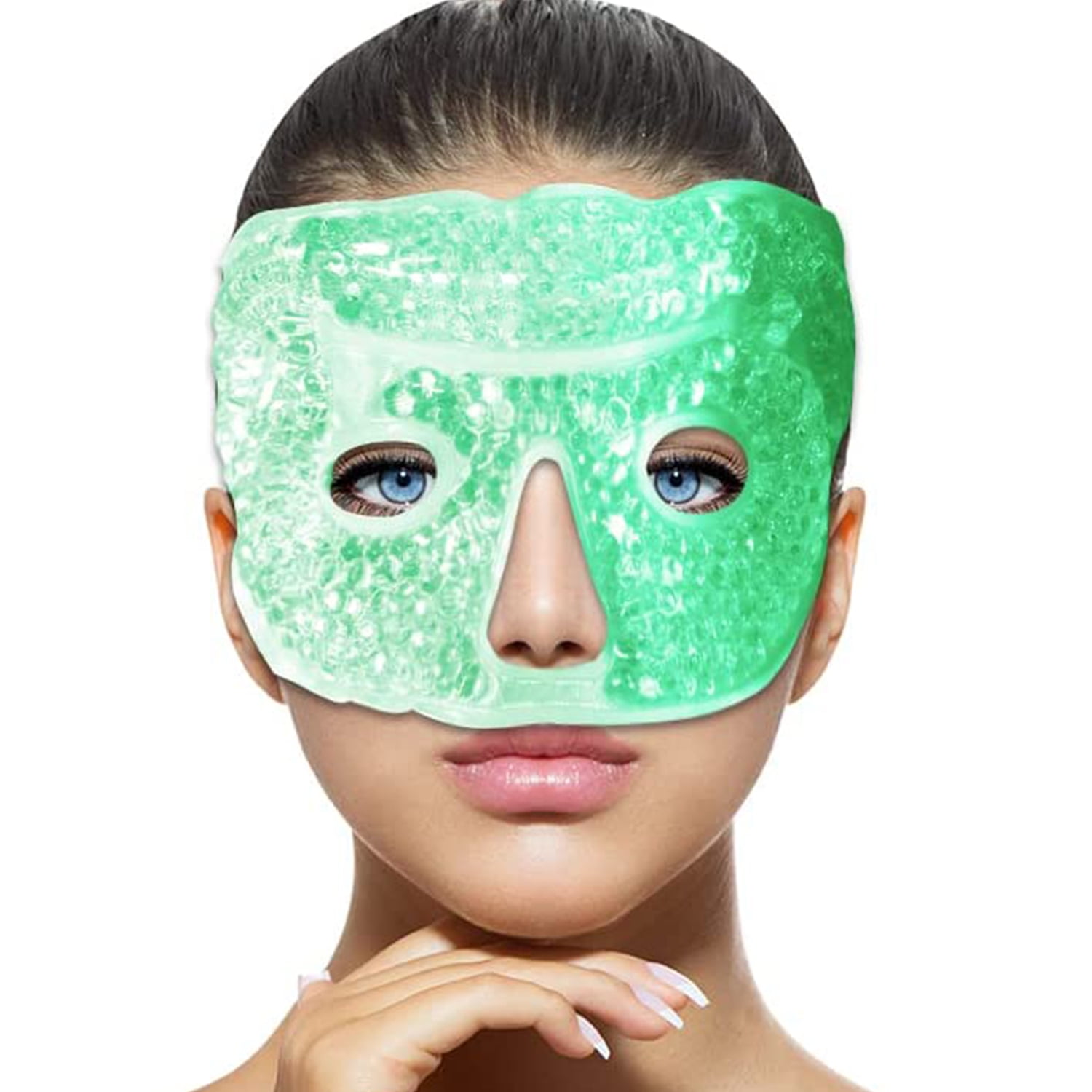 Uralili Ice Eye Mask for Woman Man, Heated Warm Cooling Reusable Gel