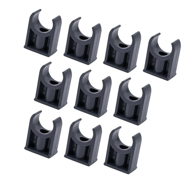 DOLITY 10 Pieces PVC Pipe Clamps Clips Accessory Professional Pipe Holder Premium Easy to Use Portable U Shaped Pipe Clips Practical Inner Diameter 20mm