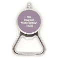 thumbnail image 1 of Qoutes gente famosa Healing barricadas contra sí mismo Acero inoxidable Metal cerveza tapa sacacorchos, 1 of 3