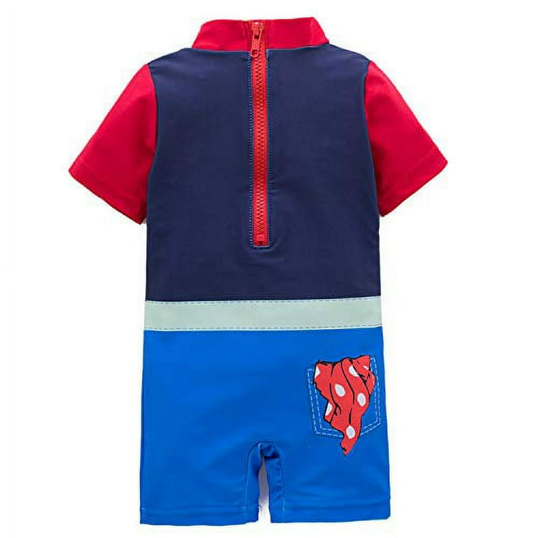Styles I Love Kid Boys Chic Pirate Printed One Piece Rash Guard Swimsuit Pool Swimwear Beach Bathing Suit 6 12 Months