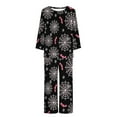 thumbnail image 3 of Prime Day Sales Today 2025!Viikei Womens Sets Lounge,Ladies' Halloween Printed Casual Top Pants Pajama Set Black XL, 3 of 3