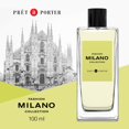 thumbnail image 3 of Pret à Porter City Collection Milan Eau de Parfum 3.4 fl oz (Paquete de 1), Notas de Bergamota, Naranja y Vainilla, Fragancia para Mujer, Duradera, Fragancia para Diario, Tamaño de Viaje, 3 of 5