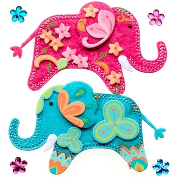 Jolee's Stitched Elephants Stickers