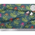 thumbnail image 2 of Soimoi Rayon Fabric Leaves & Floral Artistic Print Sewing Fabric Yard 56 Inch Wide, 2 of 3