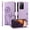 Purple, variant on Wallet Case for Samsung Galaxy Note 20 Ultra 5G (SM-N986), Card Holder and Kickstand, Shockproof and Scratch Resistant, Purple