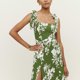 thumbnail image 5 of Vestido de verano con cuello cuadrado para mujer, vestido elegante a la moda con tirantes y lazo dividido lateral, vestido con estampado Floral para fiesta diaria, 5 of 8